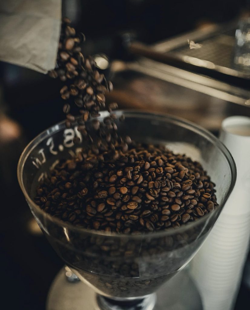 refilling coffee hopper