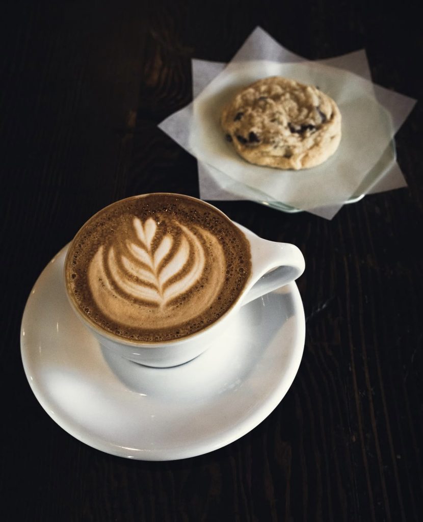 small cup of coffee and cookie